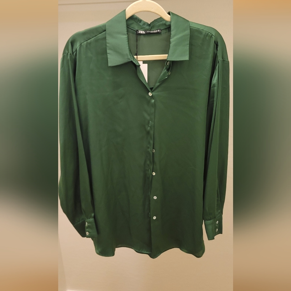 Zara satin blouse